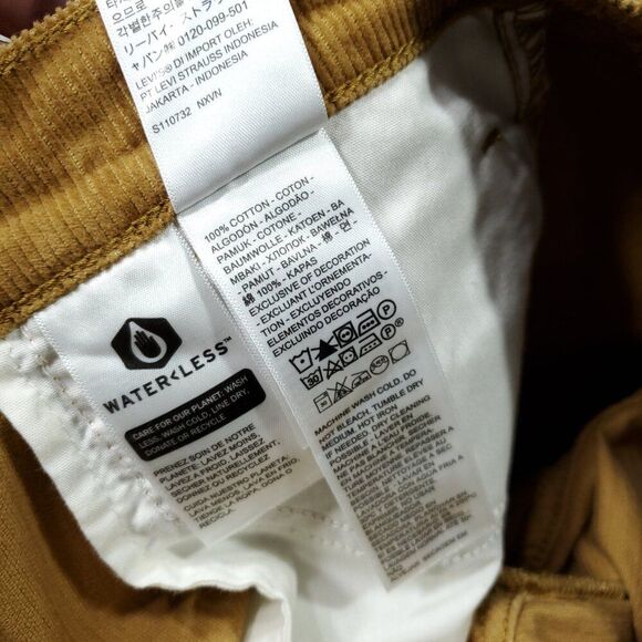 Levi's 94 Baggy Corduroy Brown Straight Leg Loose Pants Y2K 90s Size 24 x 31 - Picture 8 of 12